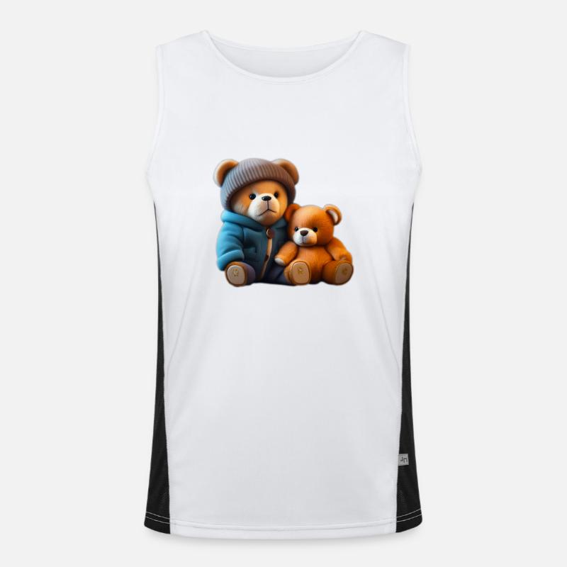 Teddybären Funktionelles Kontrast-Tank Top für Männer 