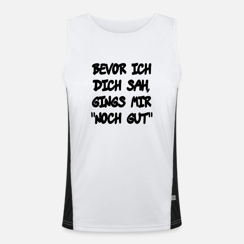 Bevor ich Dich Funktionelles Kontrast-Tank Top für Männer 