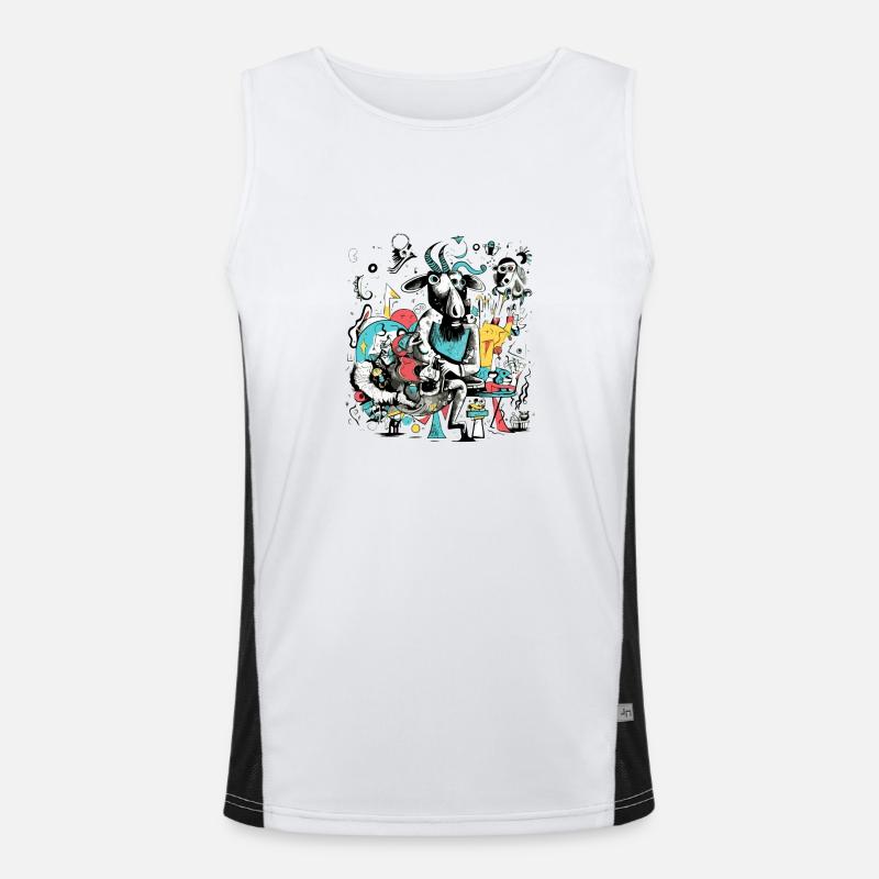 Der Kunststier Funktionelles Kontrast-Tank Top für Männer 