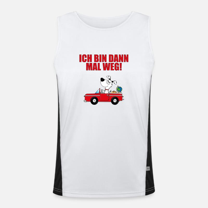HUND - AUTO Funktionelles Kontrast-Tank Top für Männer 