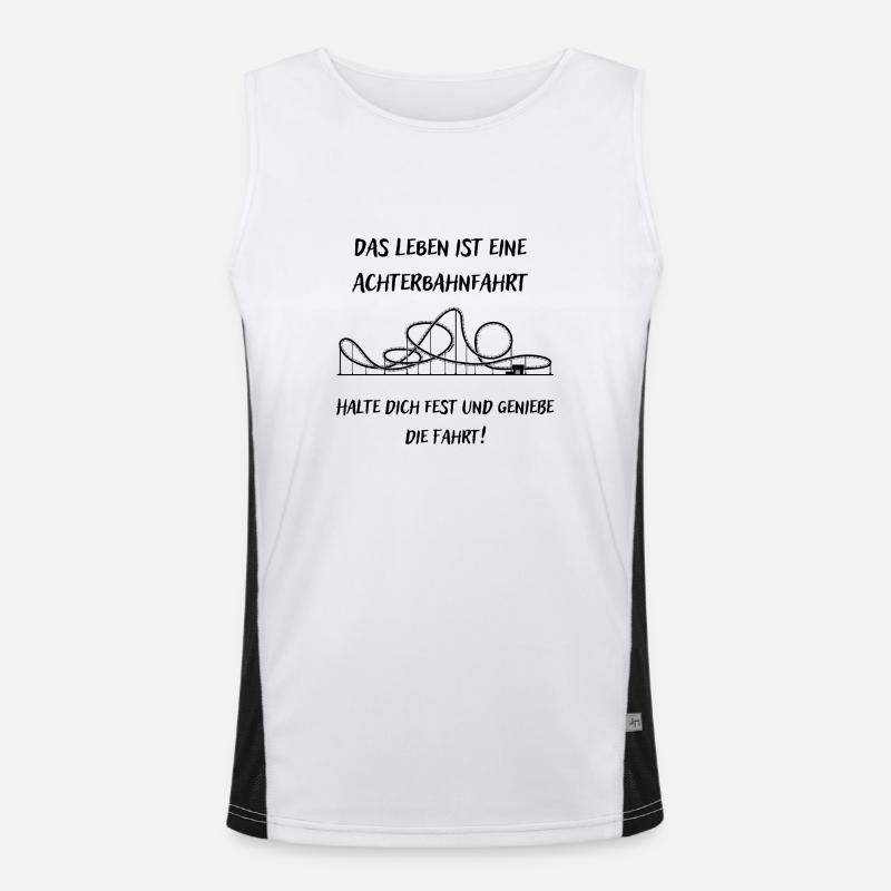 Das Leben ist eine Achterbahn - Premium Shop Funktionelles Kontrast-Tank Top für Männer