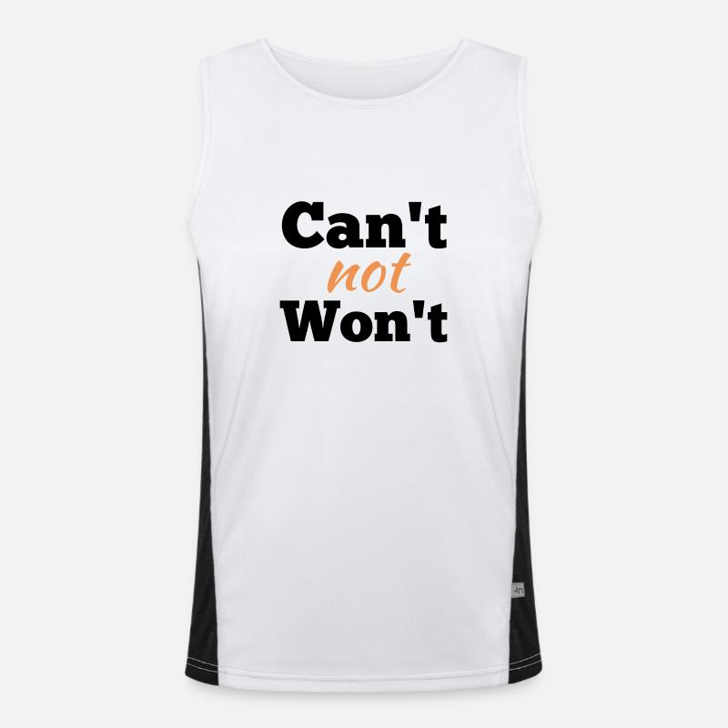Kann nicht nicht wird nicht Funktionelles Kontrast-Tank Top für Männer 