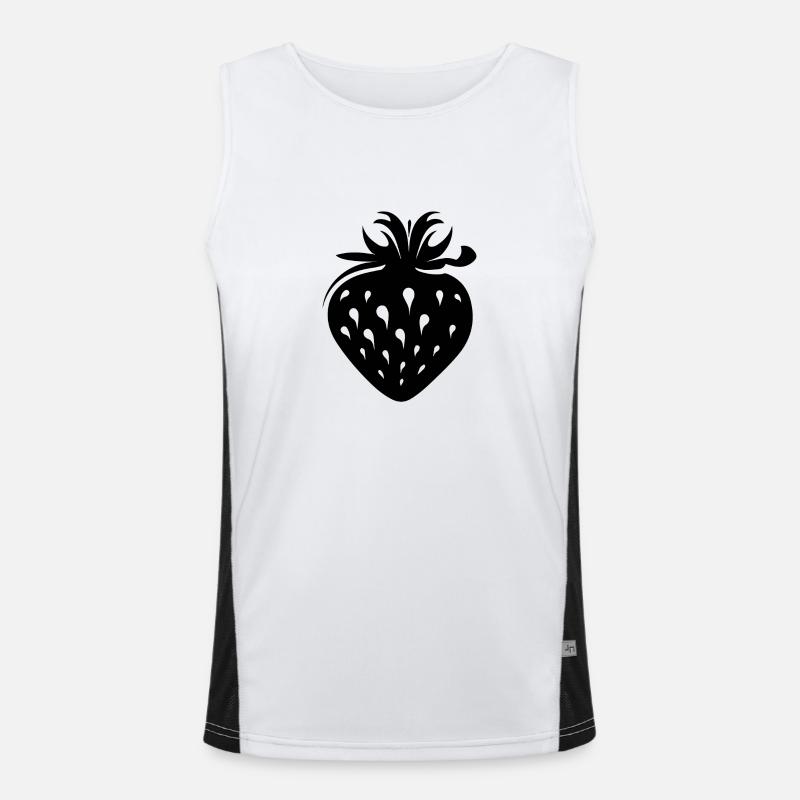 Fraise Fruit Fruit Débardeur respirant contrasté Homme 