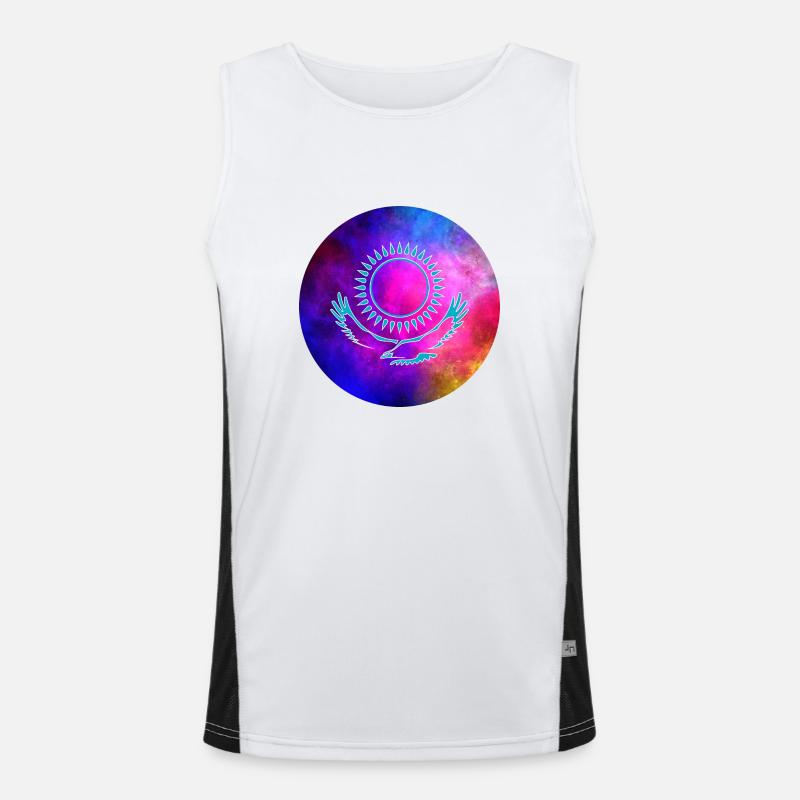 Kazakhstan Galaxy Gift Men's Functional Contrast Tank Top 