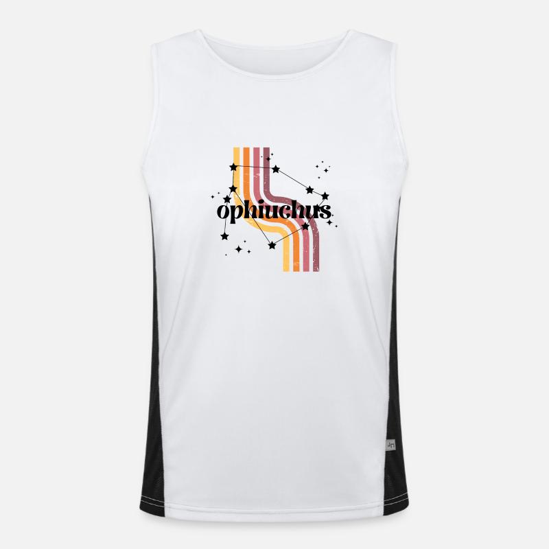 Ophiuchus retro horoscope Men's Functional Contrast Tank Top 