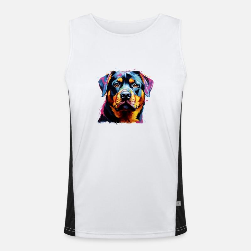 a dear Rottweiler Men's Functional Contrast Tank Top 