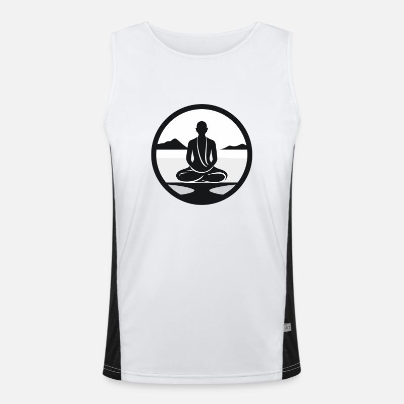 simple meditation Men's Functional Contrast Tank Top 