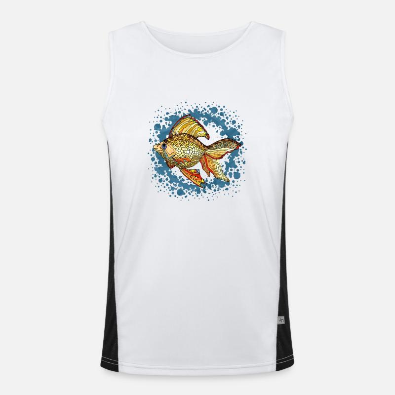 Fisch Funktionelles Kontrast-Tank Top für Männer 