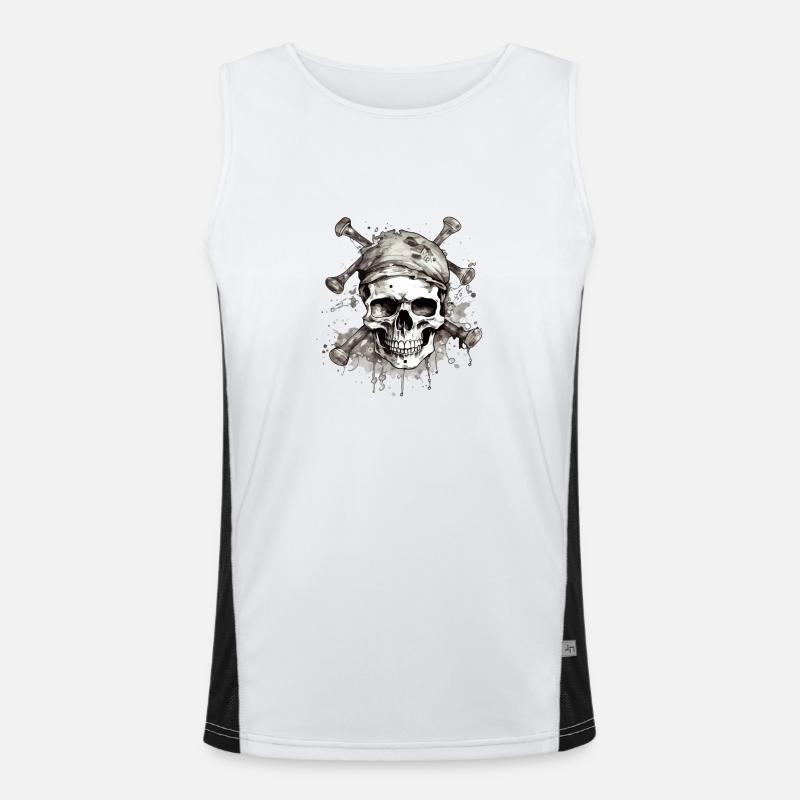 Pirate Head No. 4 Men's Functional Contrast Tank Top 