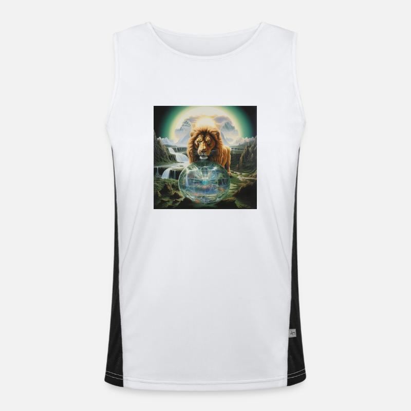 Lion Divination Débardeur respirant contrasté Homme 