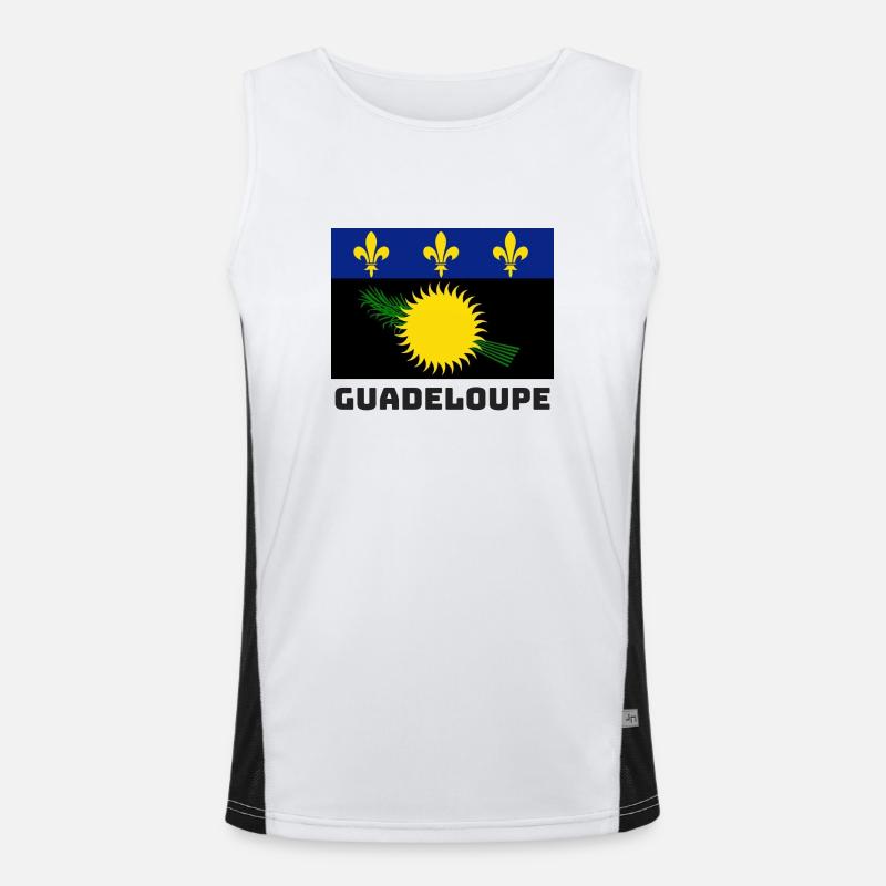 Drapeau guadeloupéen Débardeur respirant contrasté Homme 