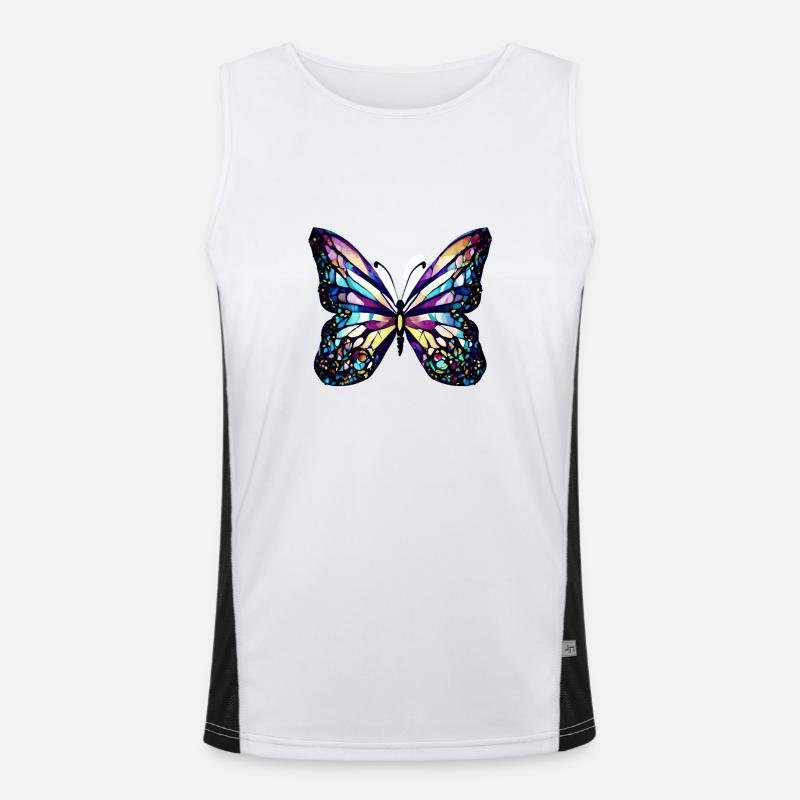 Papillon Insecte Animal Papillon Débardeur respirant contrasté Homme 