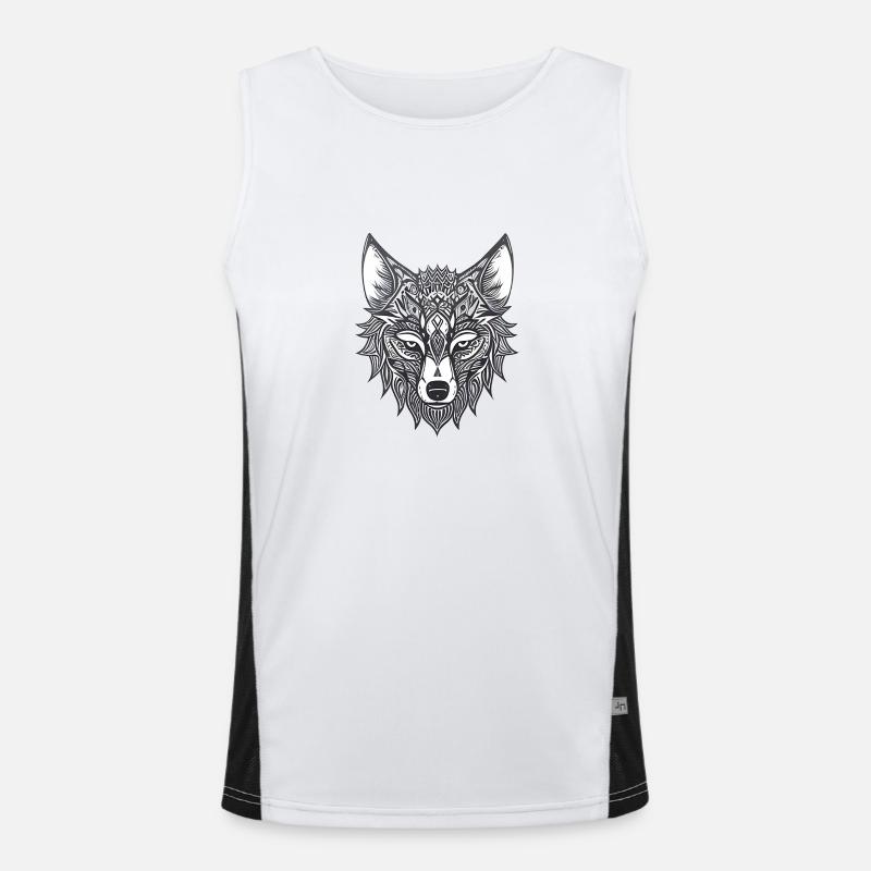 Wolffuchs Funktionelles Kontrast-Tank Top für Männer 