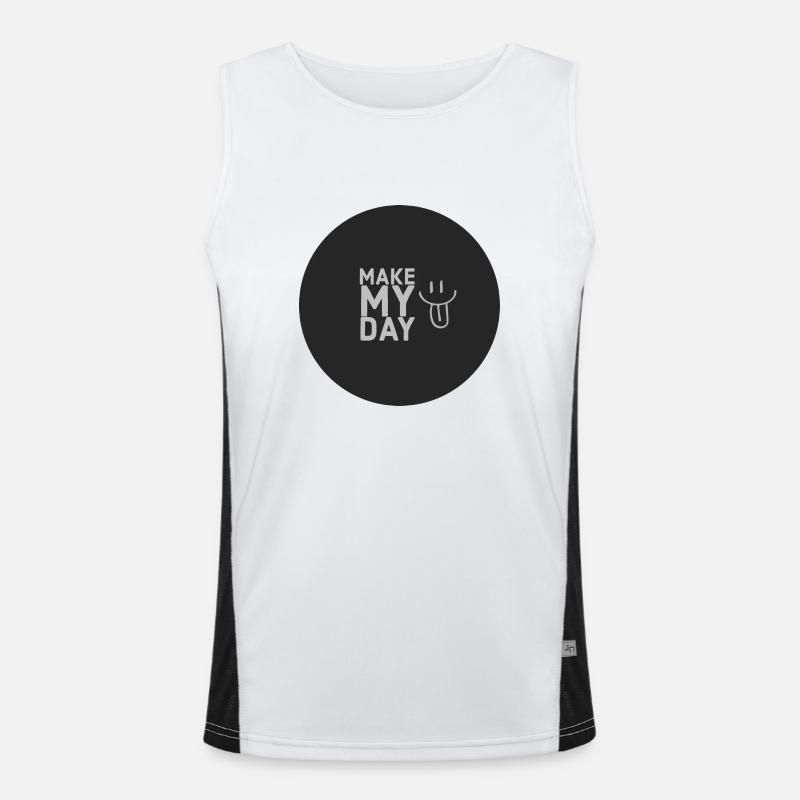 Make my day Men's Functional Contrast Tank Top 