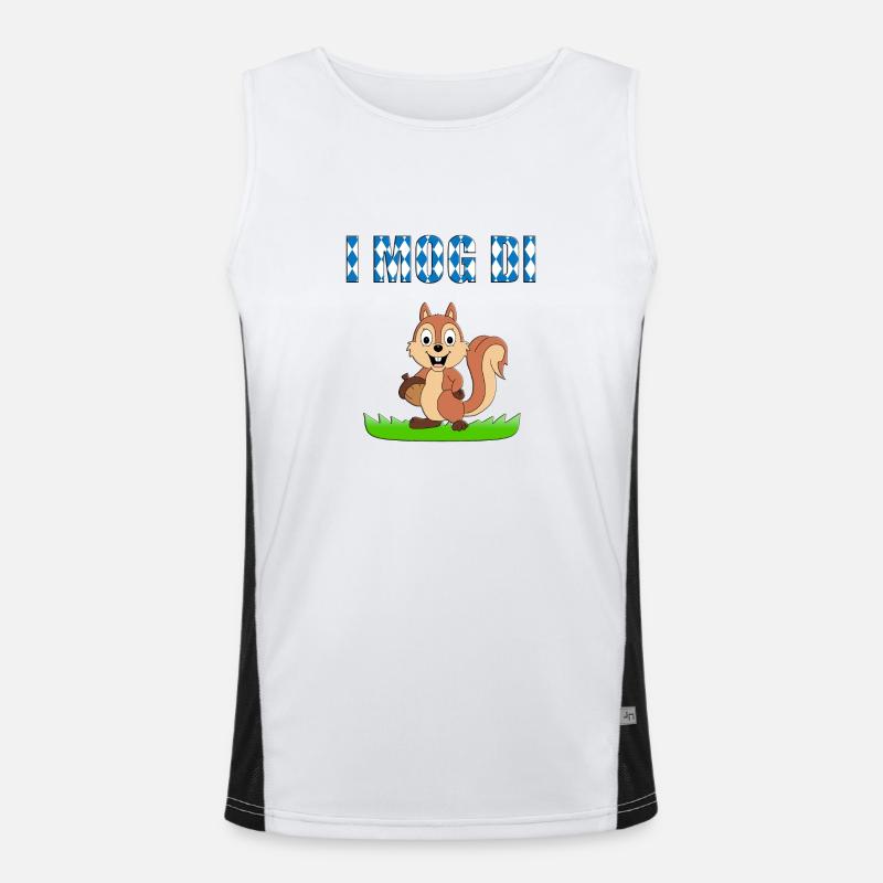 EICHHÖRNCHEN - EICHEL - LIEBE - TIER - I MOG DI Funktionelles Kontrast-Tank Top für Männer 