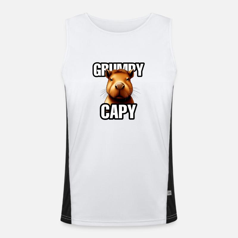 Grumpy Capybara - Ok I pull up Meme - Animal mignon Débardeur respirant contrasté Homme 