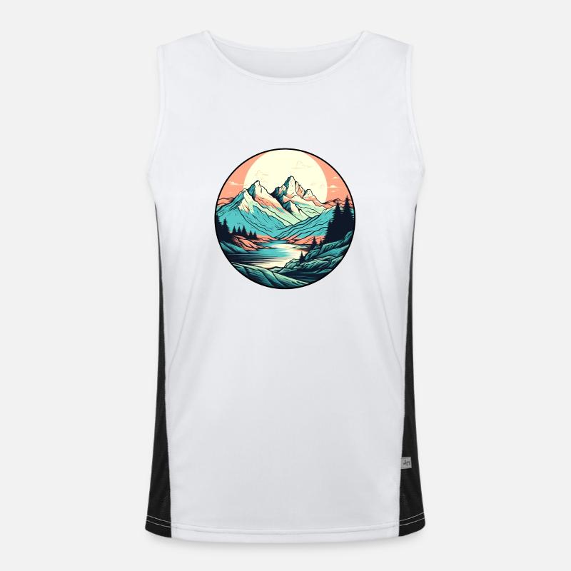 Mountains Men's Functional Contrast Tank Top 