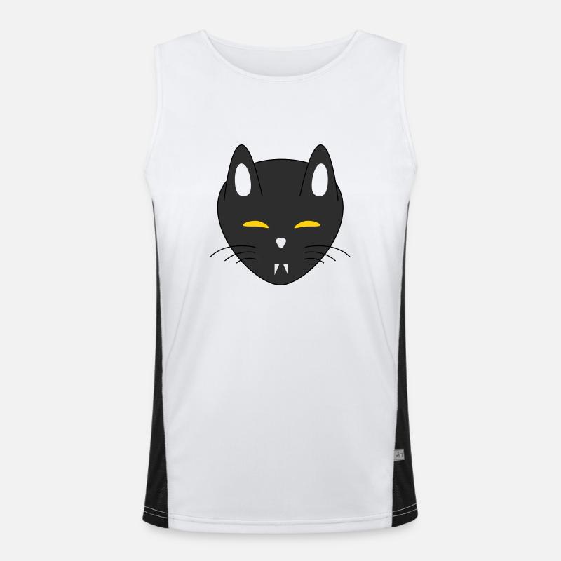 chat vampire halloween Débardeur respirant contrasté Homme 