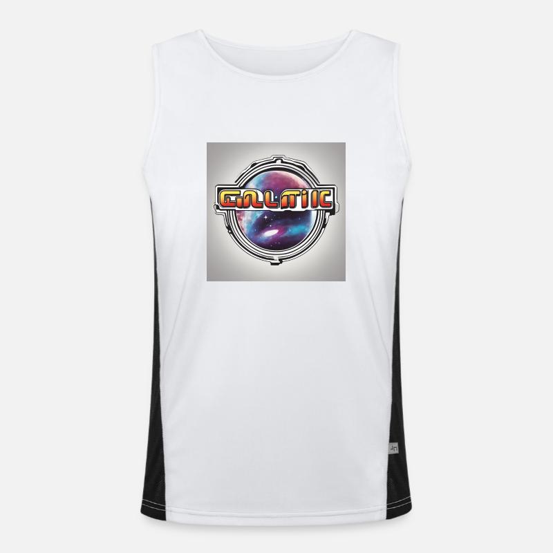 70er tshirt design galactic Funktionelles Kontrast-Tank Top für Männer 