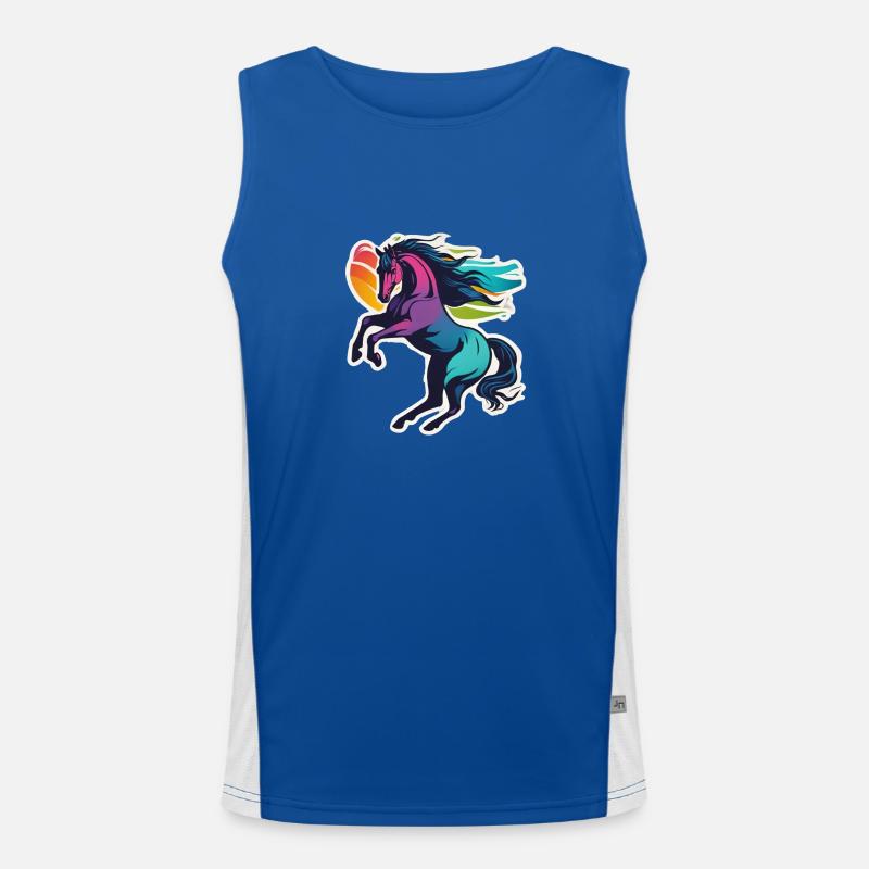 Pferd Funktionelles Kontrast-Tank Top für Männer 
