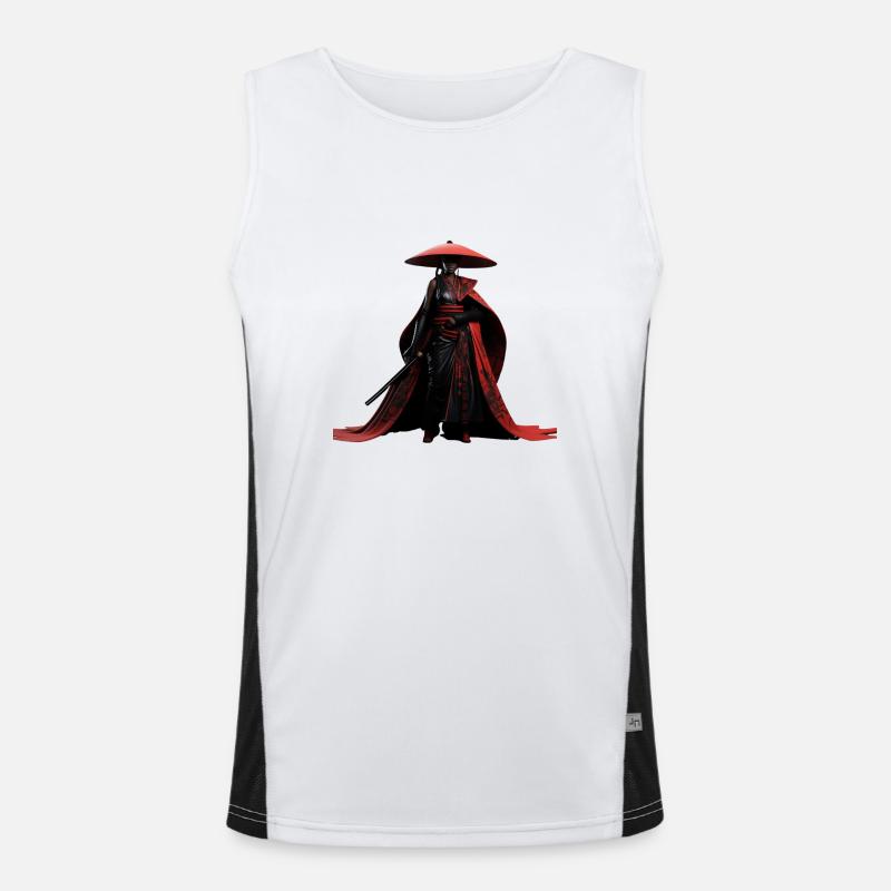 SCHWARZER SAMURAI Funktionelles Kontrast-Tank Top für Männer 