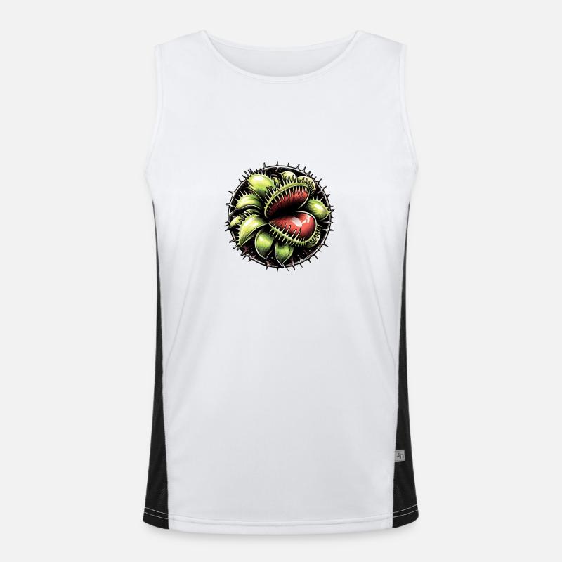 Venus Flytrap Carnivorous Insect Plant Men's Functional Contrast Tank Top 