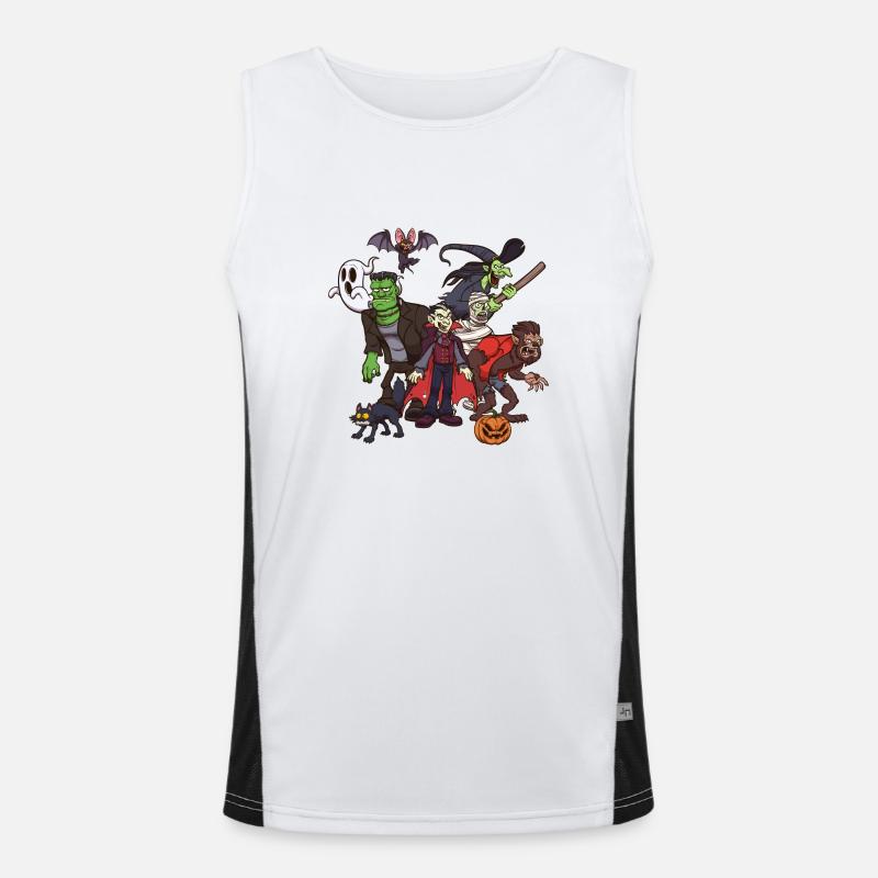 Classic Halloween Characters Men's Functional Contrast Tank Top 