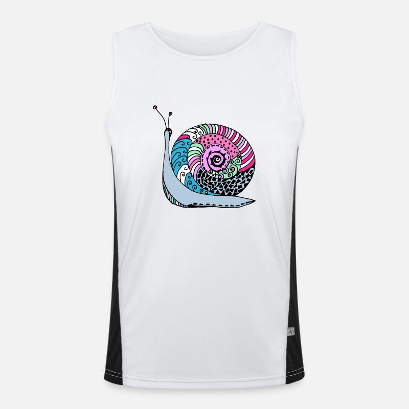 Schnecke Funktionelles Kontrast-Tank Top für Männer 