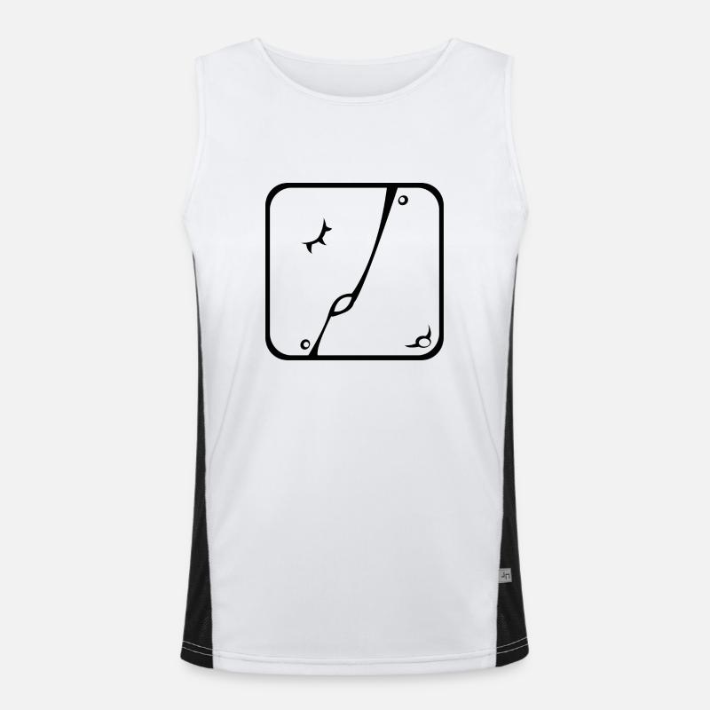 6 Kin Maya BLK Umarmung Funktionelles Kontrast-Tank Top für Männer 