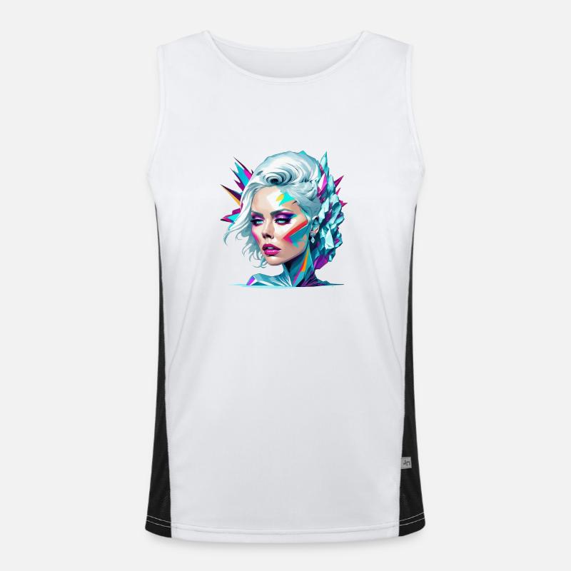 Crystal Lady Funktionelles Kontrast-Tank Top für Männer 
