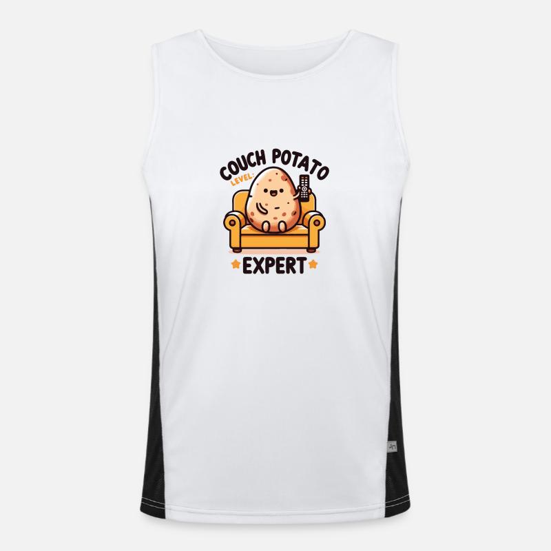 Couch Potato Experte Funktionelles Kontrast-Tank Top für Männer 