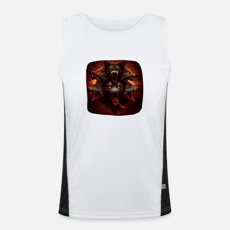 Devilish Beasts Ghostly Nightmare Black Magic Men's Functional Contrast Tank Top 