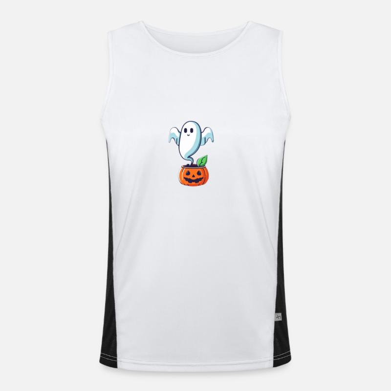 Halloween Ghost Men's Functional Contrast Tank Top 