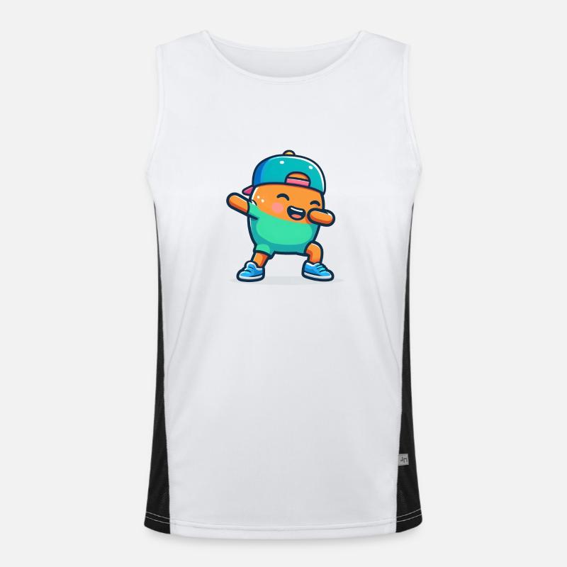 Happy Dab - Professioneller Dabber Funktionelles Kontrast-Tank Top für Männer 