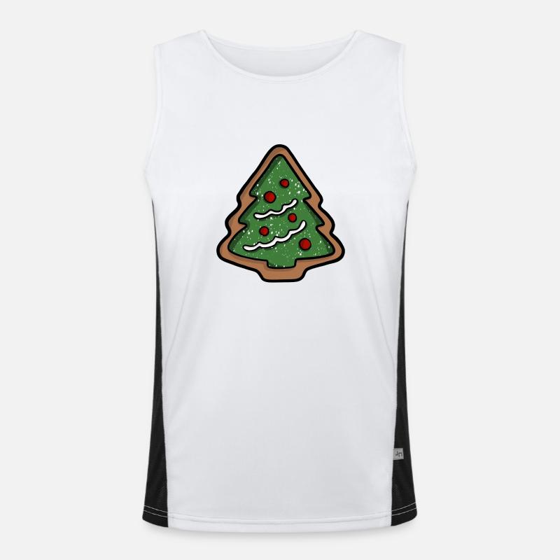 Weihnachtsbaum Plätzchen Funktionelles Kontrast-Tank Top für Männer 