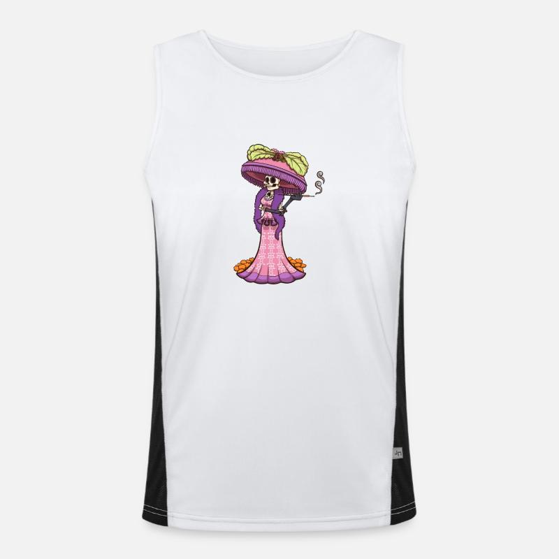 Mexican Catrina Men's Functional Contrast Tank Top 