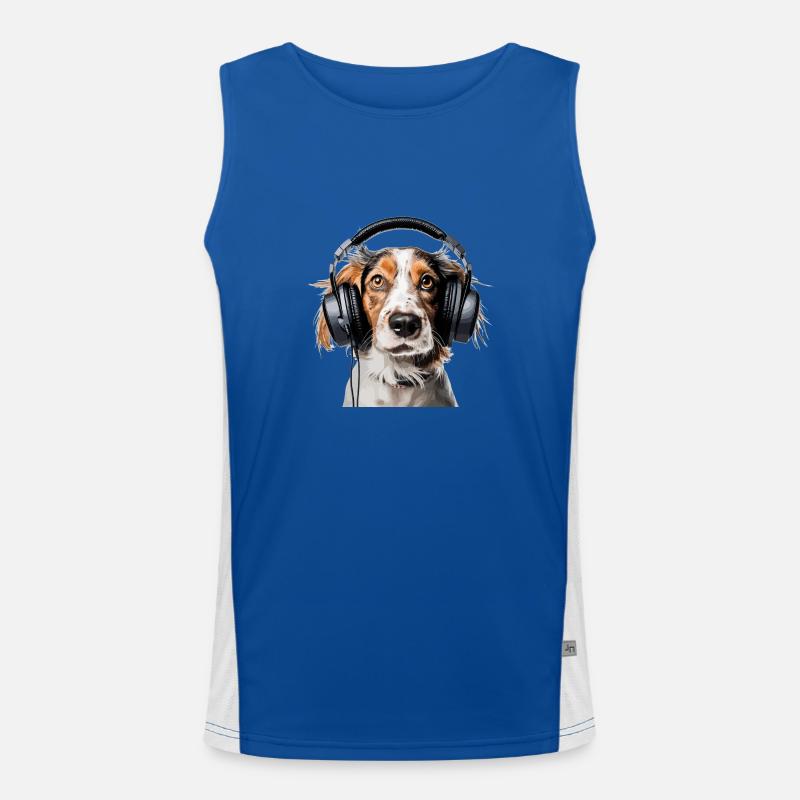 Just listen away! Men's Functional Contrast Tank Top 