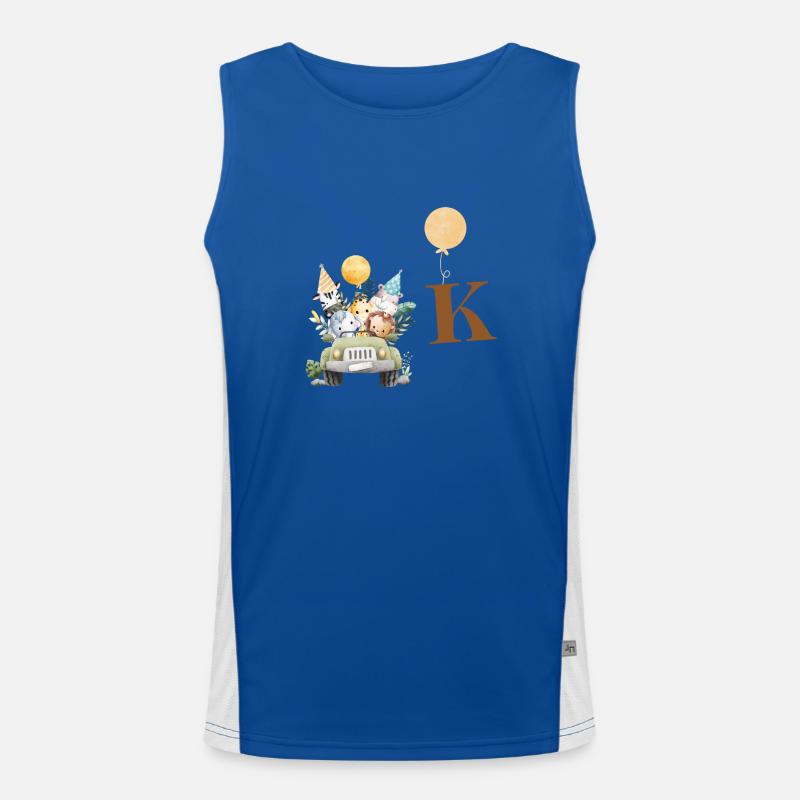 Buchstabe K Safari Funktionelles Kontrast-Tank Top für Männer 
