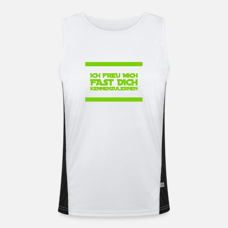 ich bin besser dran ohne dich Funktionelles Kontrast-Tank Top für Männer 