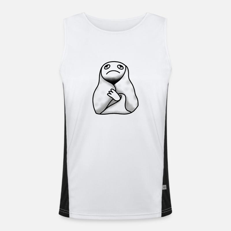 Totally Tired Frog Toad - Men's Functional Contrast Tank Top  - white/black
