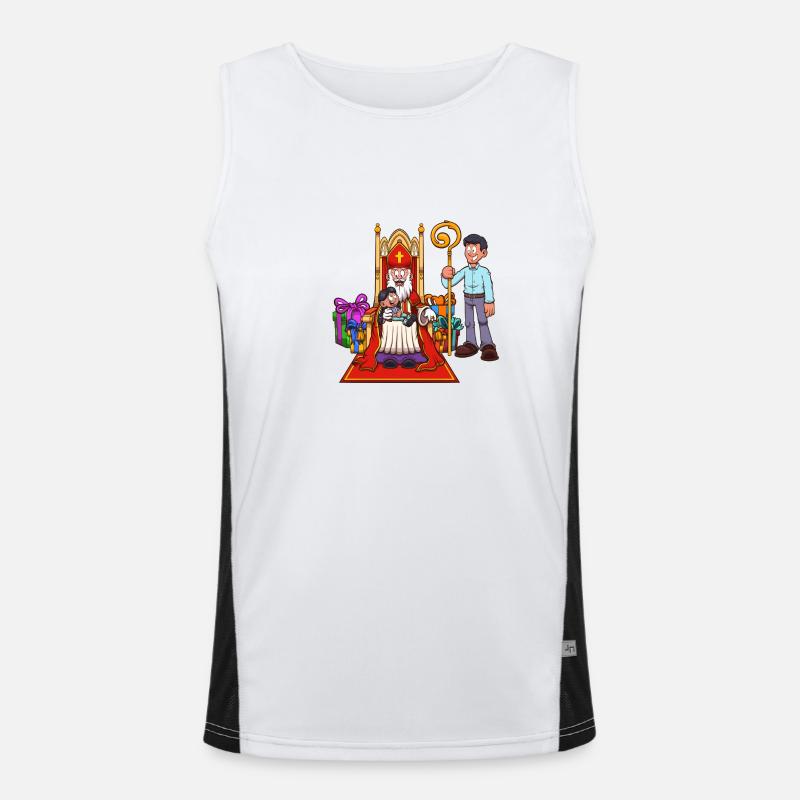 Saint Nicholas With Kid Men's Functional Contrast Tank Top 
