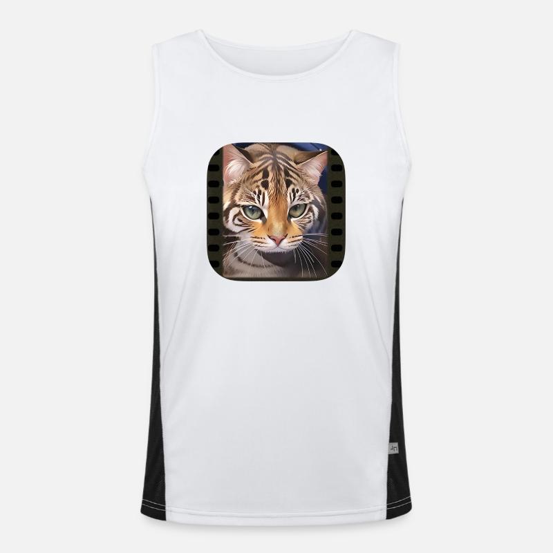 Tiger cat Men's Functional Contrast Tank Top 