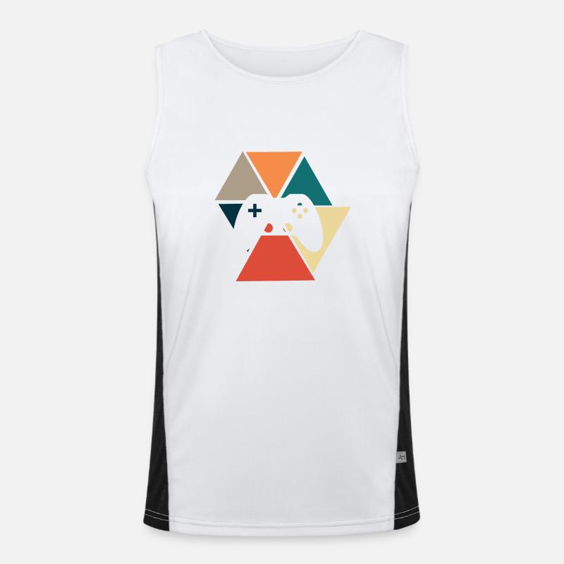 Vintage Retro Konsole Konsole Geschenkidee Funktionelles Kontrast-Tank Top für Männer 