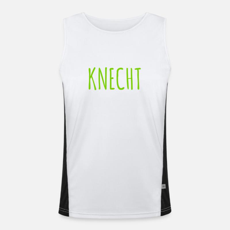 ich bin ein Knecht Funktionelles Kontrast-Tank Top für Männer 