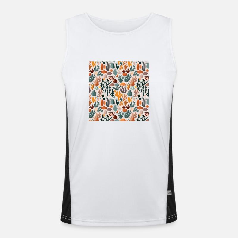 Dessert pattern Men's Functional Contrast Tank Top 