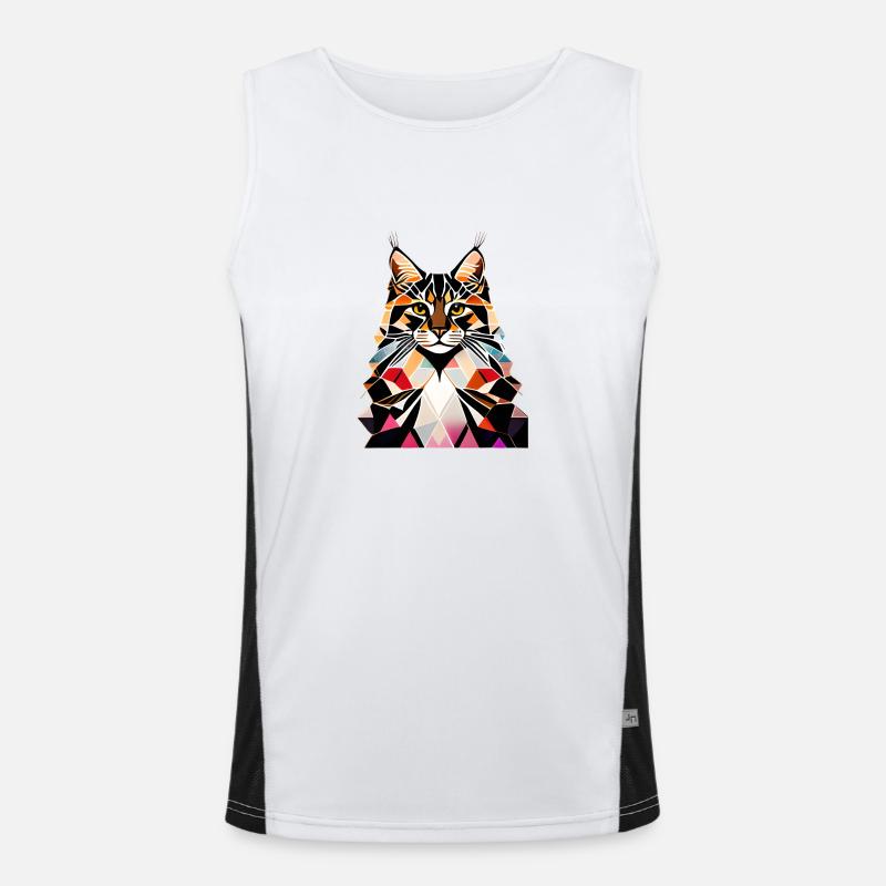 Maine Coon Chaton Chaton Propriétaire Chat Chat Débardeur respirant contrasté Homme 