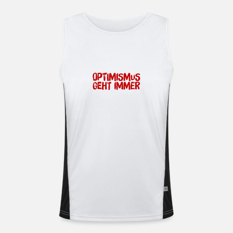 ich liebe Optimismus Funktionelles Kontrast-Tank Top für Männer 