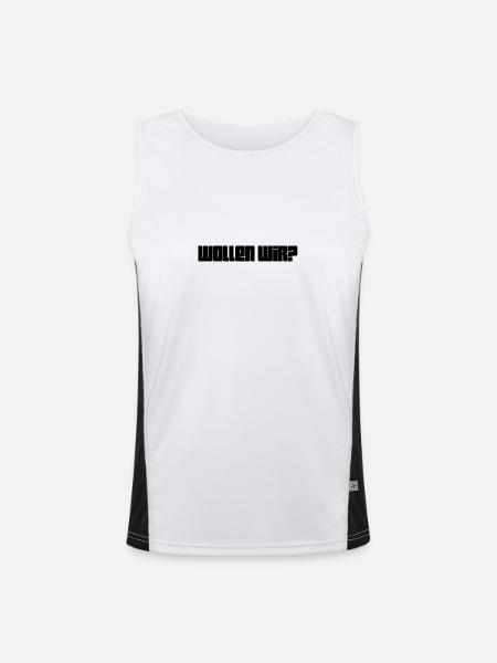 hast du Lust? - Funktionelles Kontrast-Tank Top für Männer  - Weiß/Schwarz - Vorne