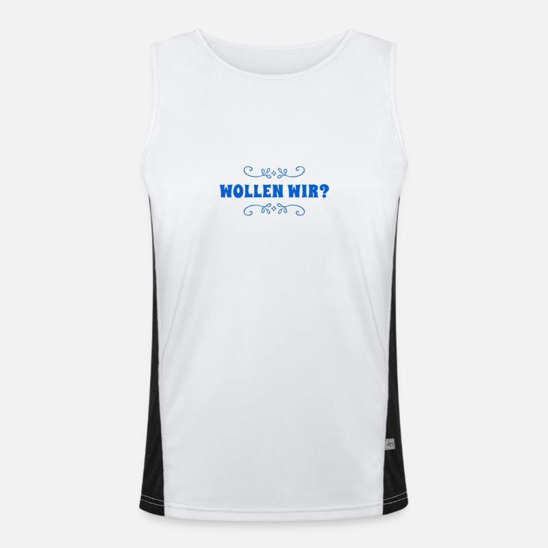 wie schaut es aus? Funktionelles Kontrast-Tank Top für Männer 