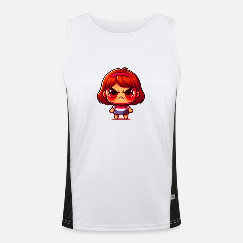Bockiges Mädchen Funktionelles Kontrast-Tank Top für Männer 